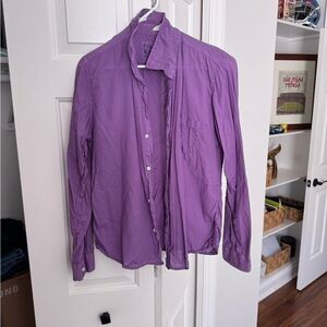 Frank & Eileen Barry button up. Purple size large